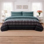 Neavy Blue Flowers Color Printed Bed Sheet B