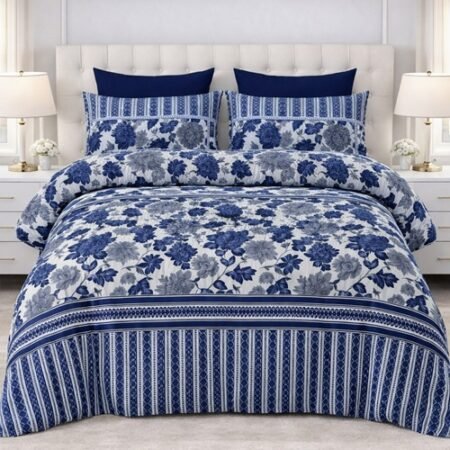 Flowers Colours Printed Bed Sheet With 2 Pillow Covers