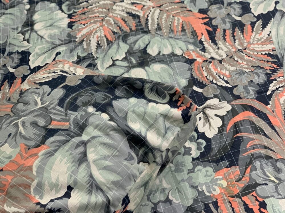 3 PCS Jeans Bed Sheet – Multi Color Big Leaf Printed (2)