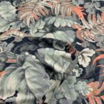 3 PCS Jeans Bed Sheet – Multi Color Big Leaf Printed