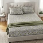 3 PCS Jeans Bed Sheet – Multi Lines Printed