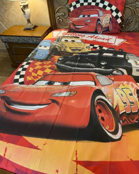 Red Car Game Kids Bed Sheet