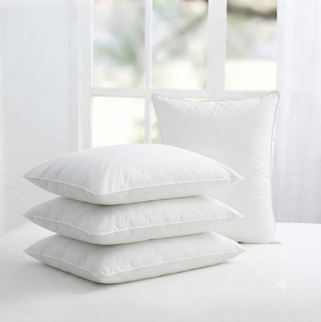 White Filled Pillows Pack of 4 PCs White Filled Pillows Pack of 4 PCs