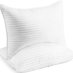 White Filled Stripe Pillows