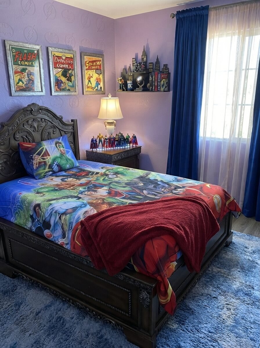 Fighter Heros Kids Bed Sheet Fighter Heros Kids Bed Sheet