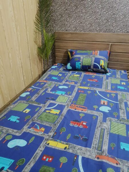 Game Blue Kids Bed Sheet