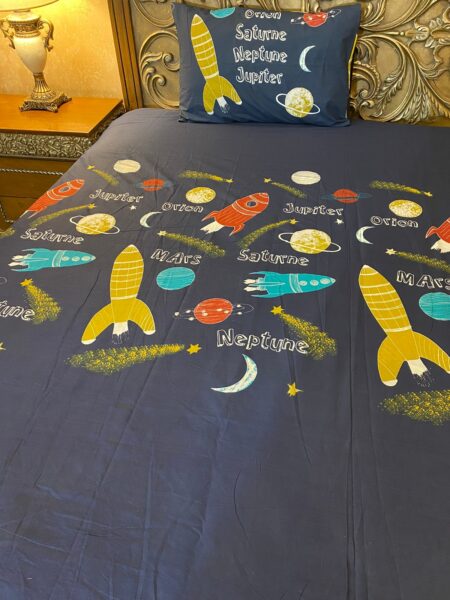 Jupiter Mars Kids Bed Sheet