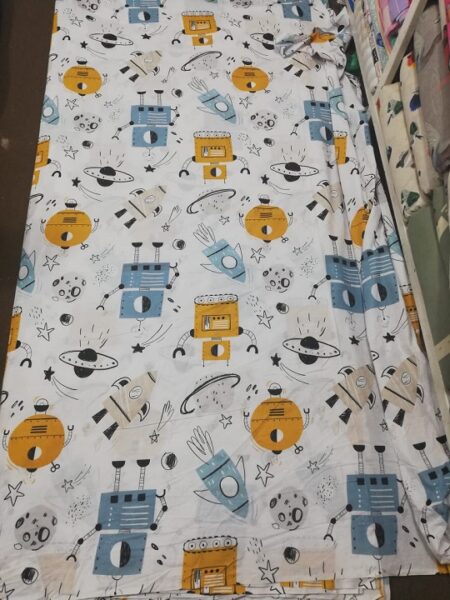 Robots Rocket Kids Bed Sheet