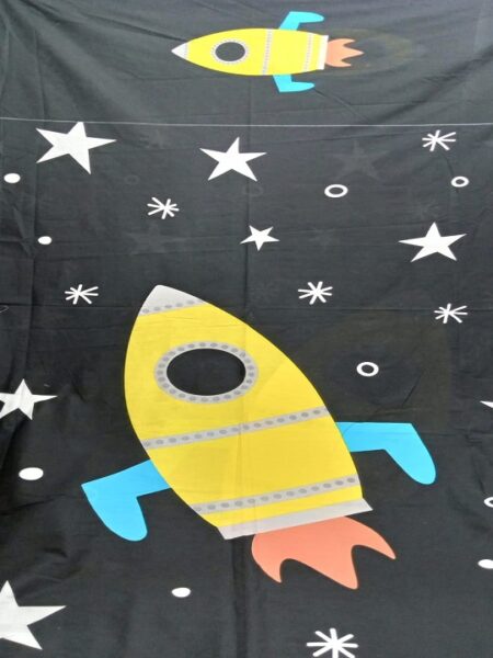 Rocket Black Kids Bed Sheet