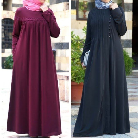Abaya with Stoler Hijab ( 12 Colors )