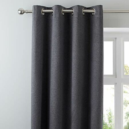 Black Plain Curtains for Window and Door 66 X 72 Inches Each ( Set Of 2 Pieces )