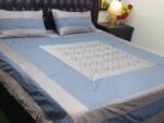 Printed Patchwork Embroidered Bed Sheet GN Design (2)