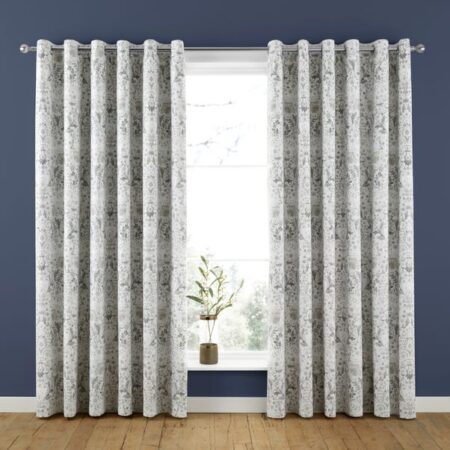White Brown Curtains for Window and Door 66 X 72 Inches Each ( Set Of 2 Pieces )