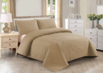 Skin Embossed Quilted Bedspread Set – 3 Pcs