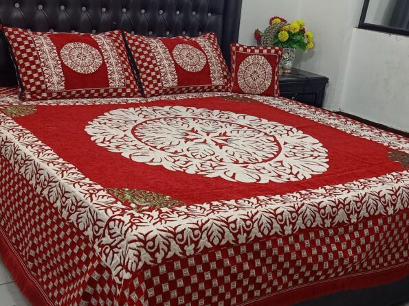 Velvet Jacquard Bed Sheet Design