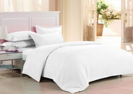 White Embossed Quilted Bedspread Set – 3 Pcs