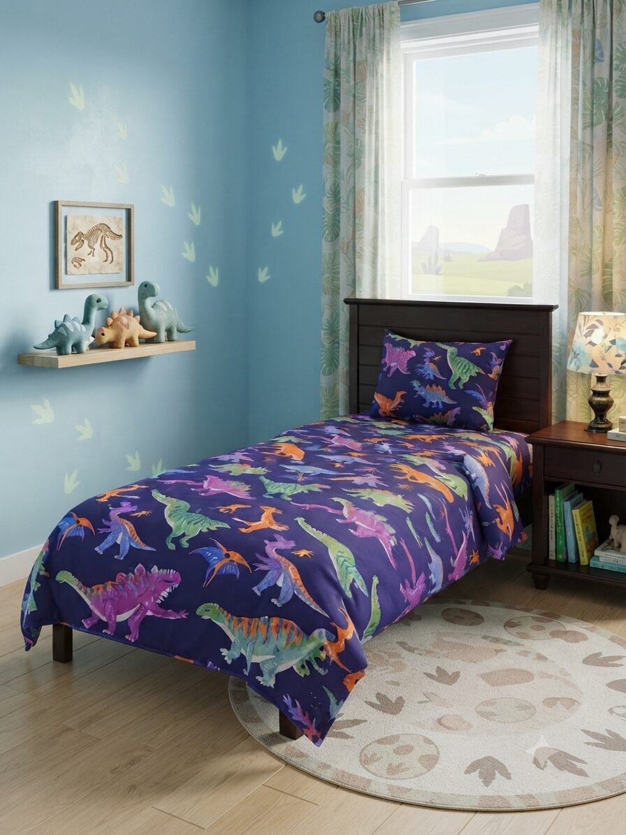 Colorful Dinosaur Kids Bedding Set Colorful Dinosaur Kids Bedding Set