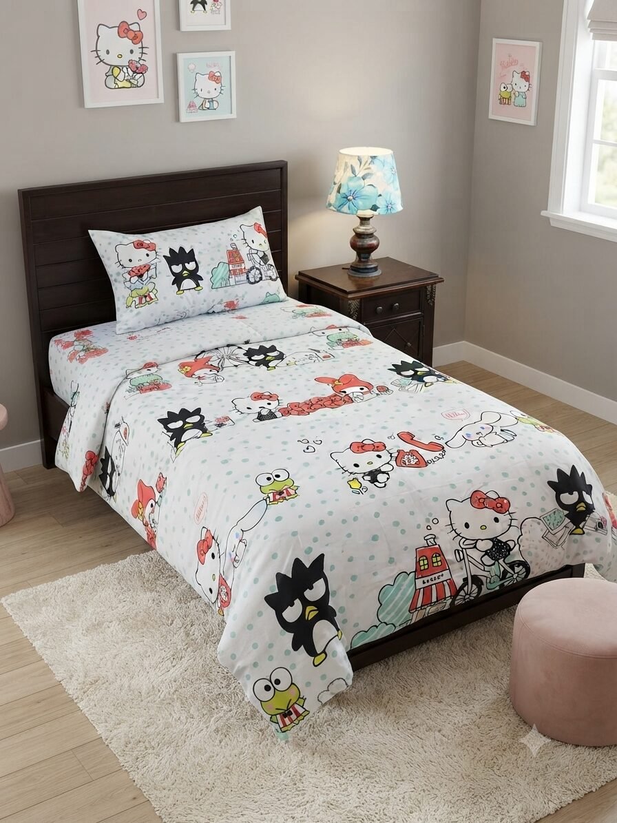 Hello Kitty Character Kids Bed Sheet Hello Kitty Character Kids Bed Sheet
