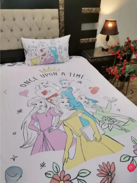 Cinderella Barbie Doll Character Kids Bed Sheet