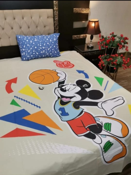 Colors Full Mickey Mouse Character Kids Bed Sheet