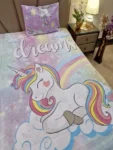 Unicorn Character Kids Bed Sheet
