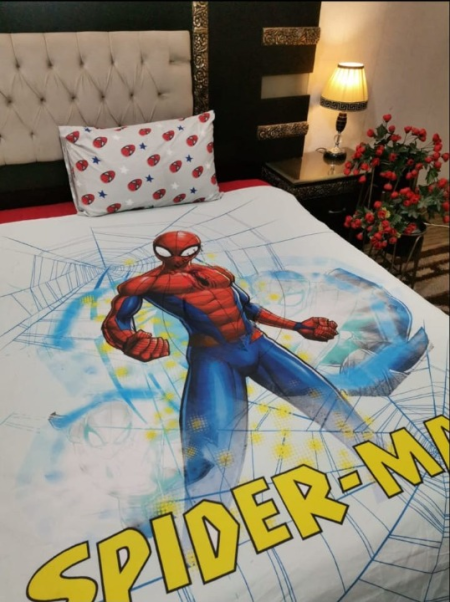 Spider Man Character Kids Bed Sheet