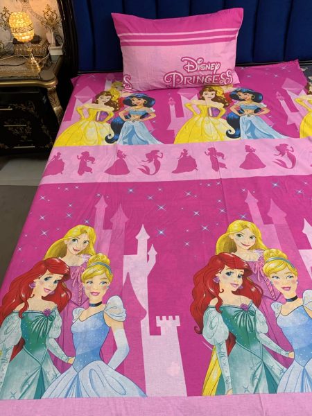Princess Character Kids Bed Sheet