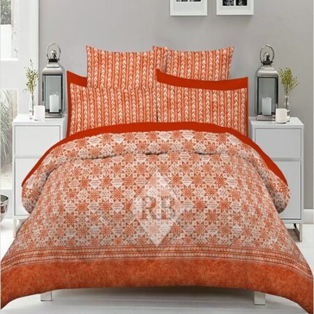 Organe Printed Bed Sheet With 2 Pillow Covers