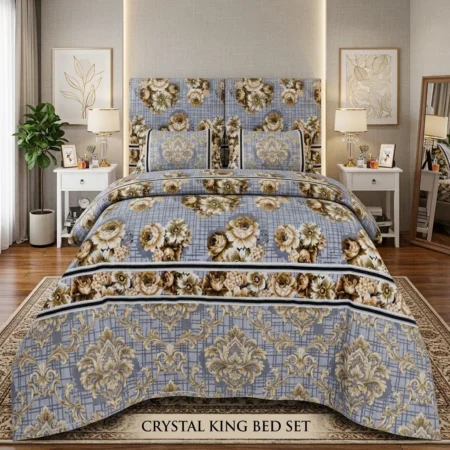 Premium Slate Damask Bedding Set
