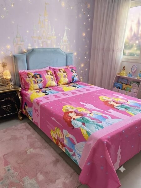 Princess Character Kids Bed Sheet