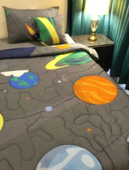 Space And Rocket Character Kids Bedding