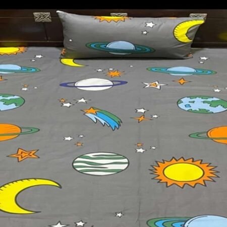 Space Ship Kids Bed Sheet