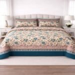 Zink Colours Printed Bed Sheet With 2 Pillow Covers