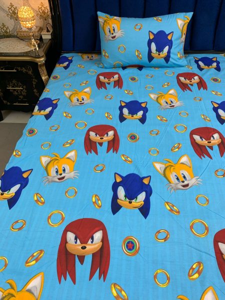 Sonic the Hedgehog Character Kids Bed Sheet