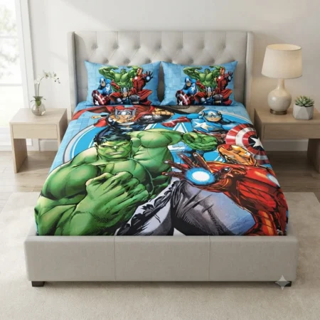 Ultimate Kids Superhero Print Bed Set