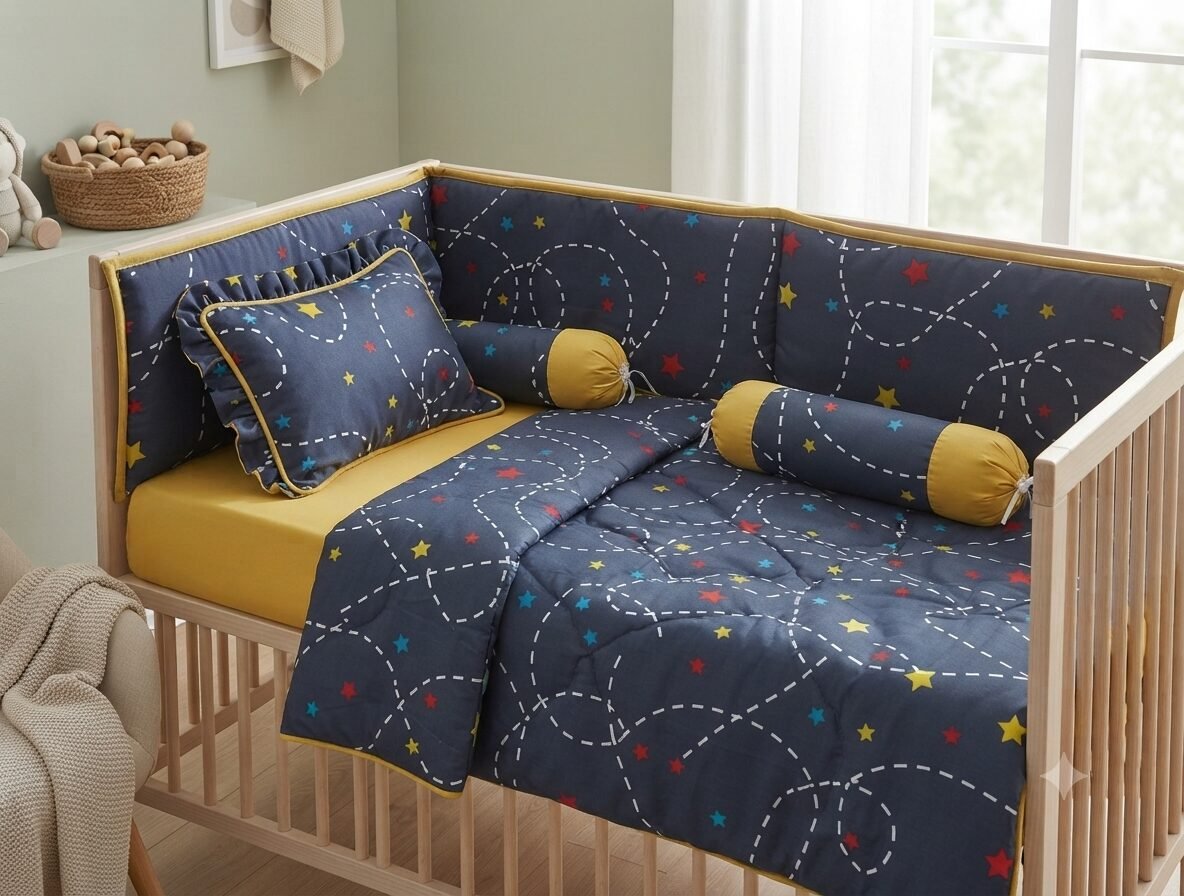 Star Trails Baby Bedding Set Star Trails Baby Bedding Set
