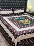 Printed Patchwork Embroidered Bed Sheet GN Design (78)