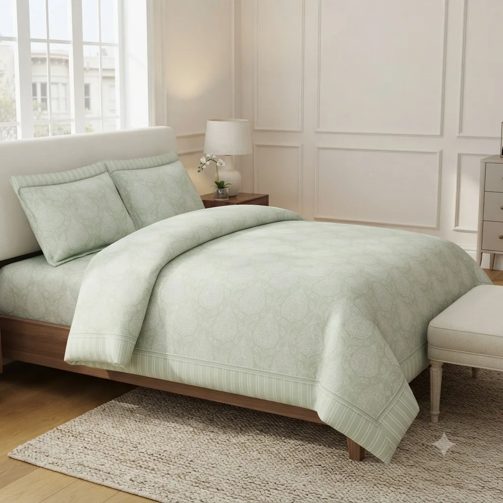 Classic Mint Floral Printed Bedding Classic Mint Floral Printed Bedding