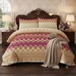 Elegant Patterns Printed Bed Sheet With 2 Pillow Covers