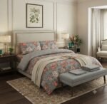 Floral Design Printed Bed Sheet With 2 Pillow Covers