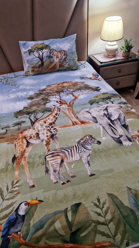 Animals Character Kids Bed Sheet