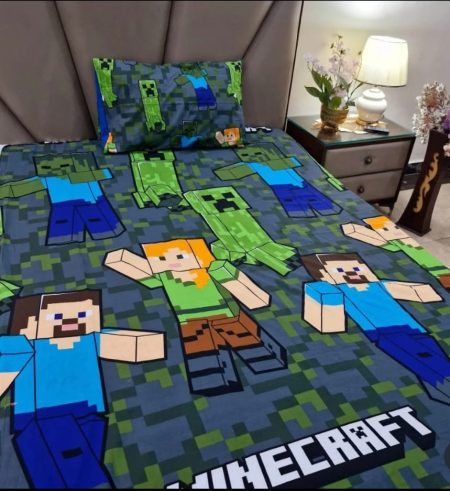 Minecraft Characters kids Bed Sheet