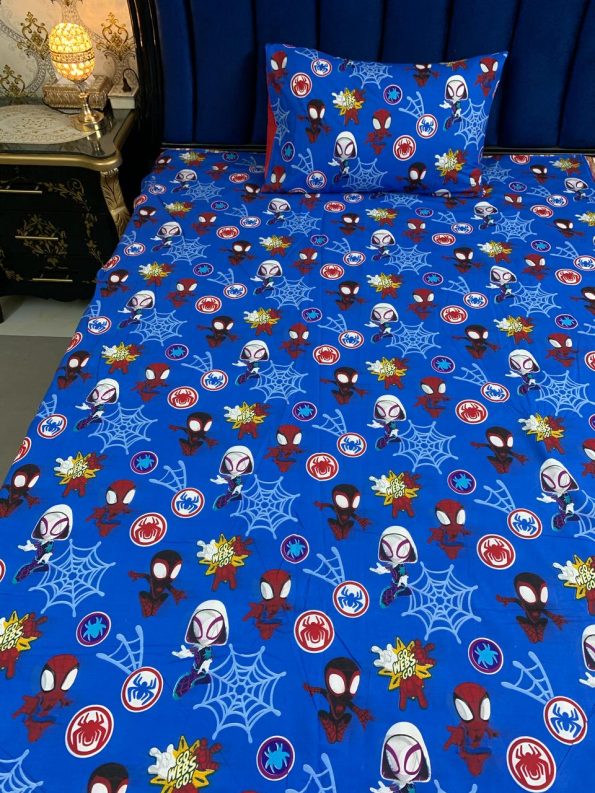 Spider-Man Character Kids Bed Sheet