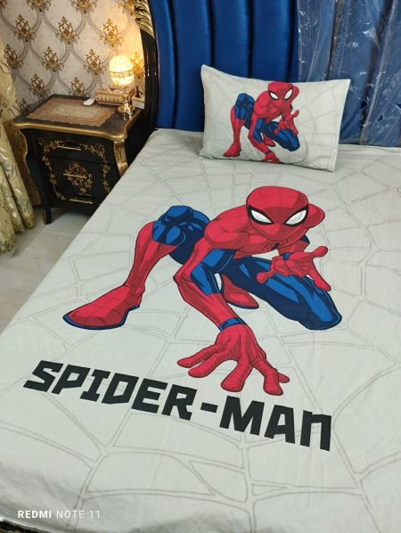 Spider Man Character Kids Bed Sheet