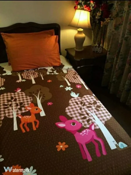 Deer Character Kids Bed Sheet