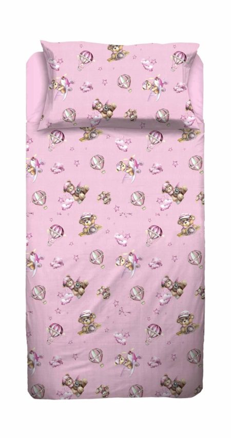 Teddy Bear Character Kids Bed Sheet