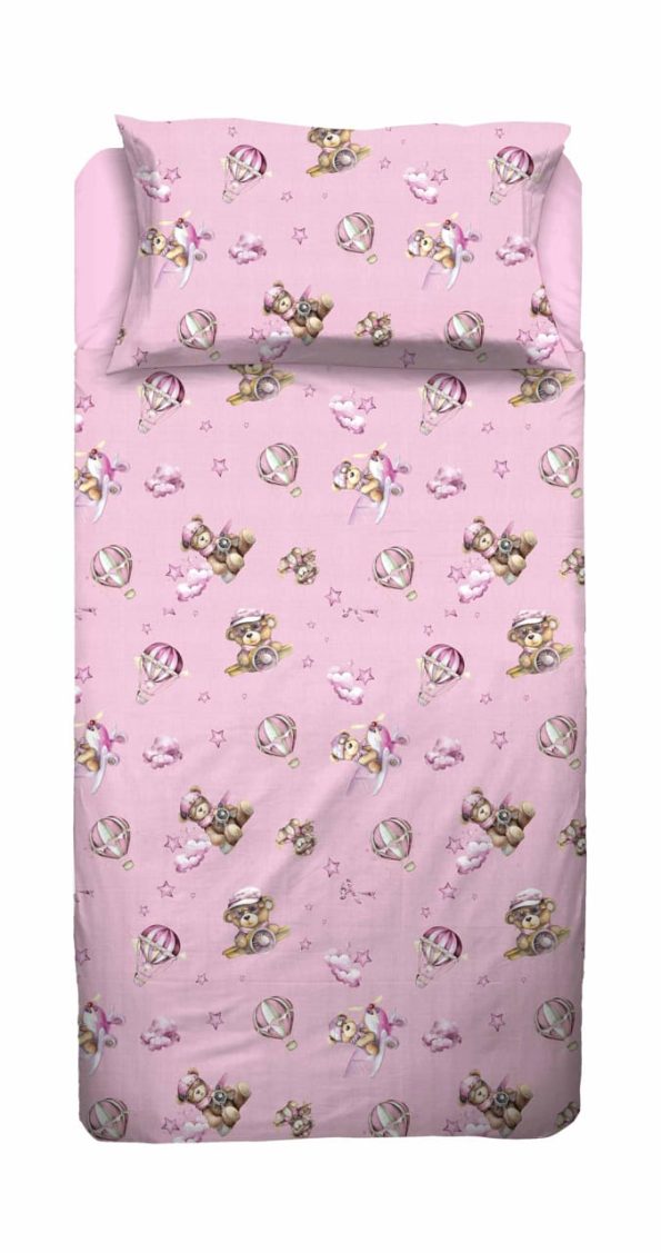 Teddy Bear Character Kids Bed Sheet