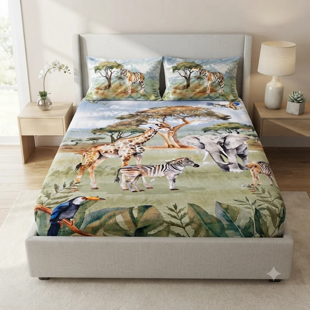 Kids Wild Safari Adventure Bed Set Kids Wild Safari Adventure Bed Set