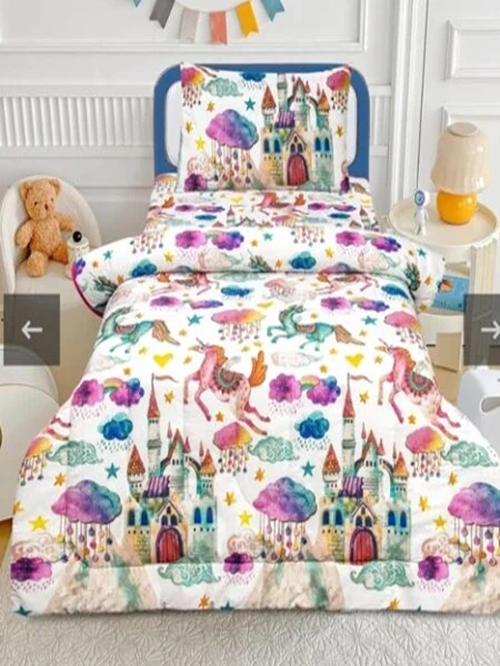 Magical Unicorn Character Kids Bed Sheet
