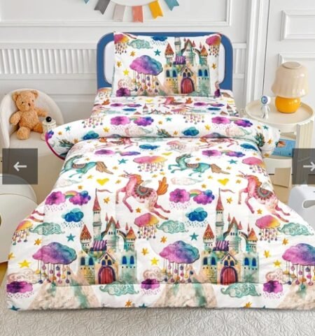 Magical Unicorn Character Kids Bed Sheet